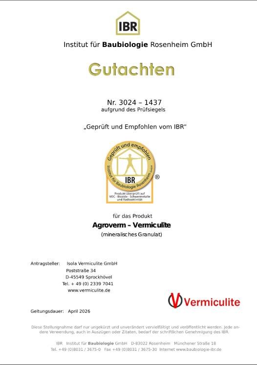 526 746 Vermiculite IBR Gutachten