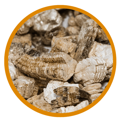 1000-1000 Vermiculite Round Photo Detailaufnahme orange