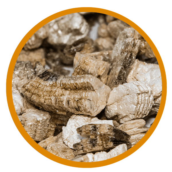 1000-1000 Vermiculite Round Photo Detailaufnahme orange